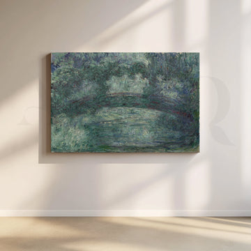 Water Garden Bridge Canvas Artwork – Asha Art Studio