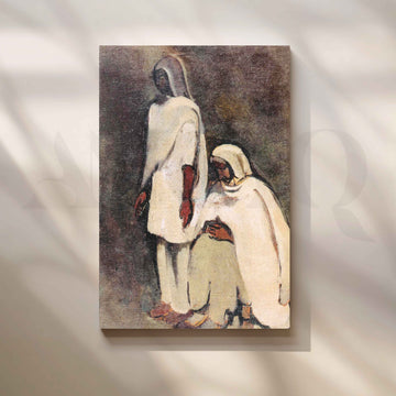 Two Women by Amrita Sher-Gil Canvas Artwork – Asha Art Studio