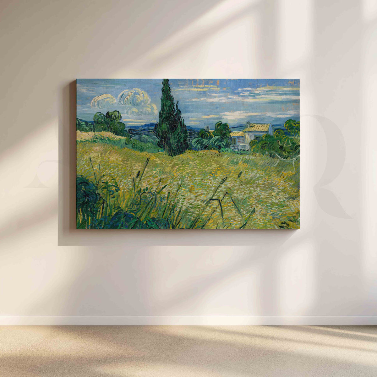 Wheat Field with Cypress Canvas Artwork – Asha Art Studio