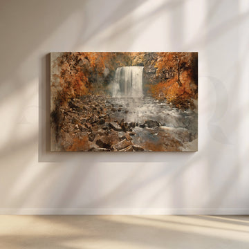 Serene Cascades Canvas Artwork – Asha Art Studio
