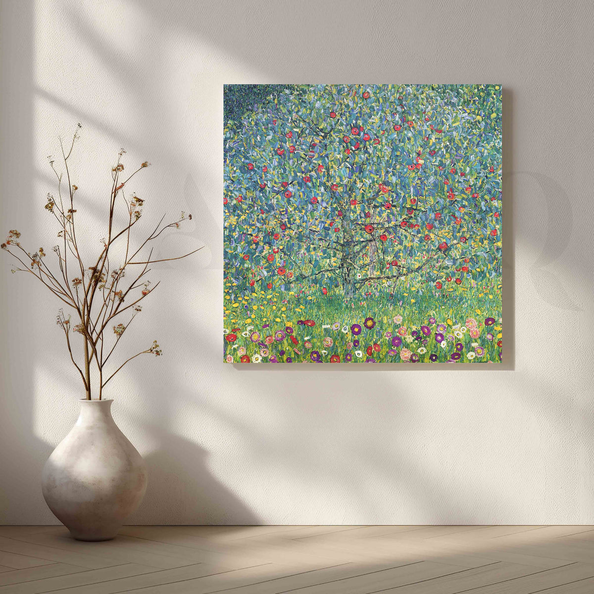 Gustav Klimt Flowering Orchard Canvas Artwork – Asha Art Studio