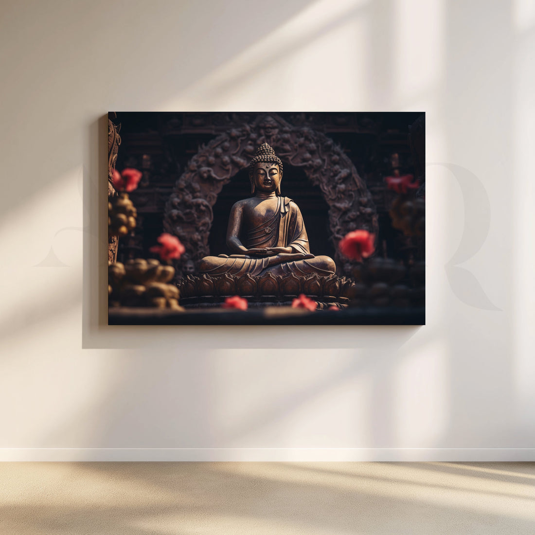 Serene Buddha Canvas Artwork – Asha Art Studio