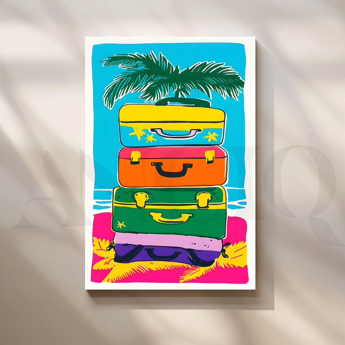 Travel Suitcase Canvas Wall Artwork (Ready to Ship) – Asha Art Studio