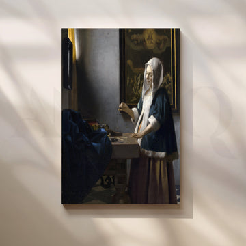 Holding a Balance by Vermeer Canvas Artwork – Asha Art Studio