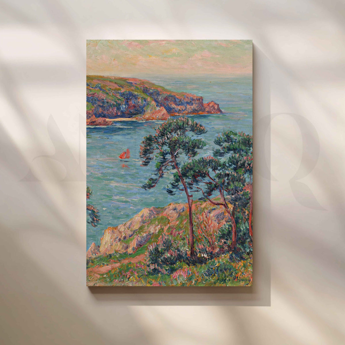Henri Moret Pine Coast Seascape Canvas Artwork – Asha Art Studio
