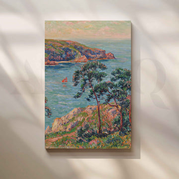 Henri Moret Pine Coast Seascape Canvas Artwork – Asha Art Studio
