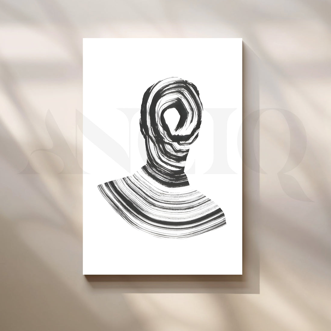Silhouette Brushstroke Canvas Artwork – Asha Art Studio