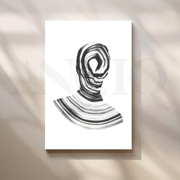 Silhouette Brushstroke Canvas Artwork – Asha Art Studio