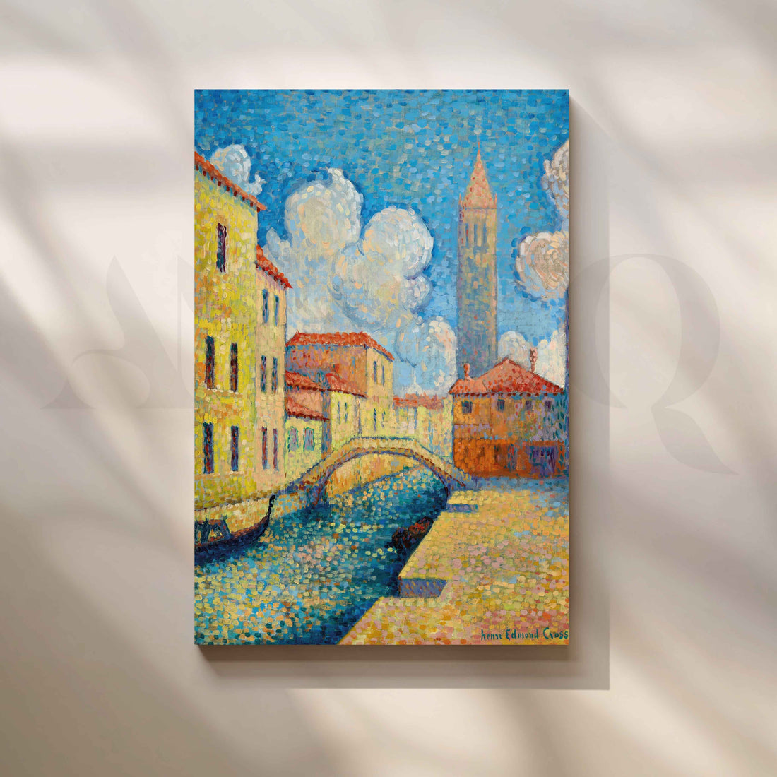 Venice Canal Cityscape Canvas Artwork – Asha Art Studio