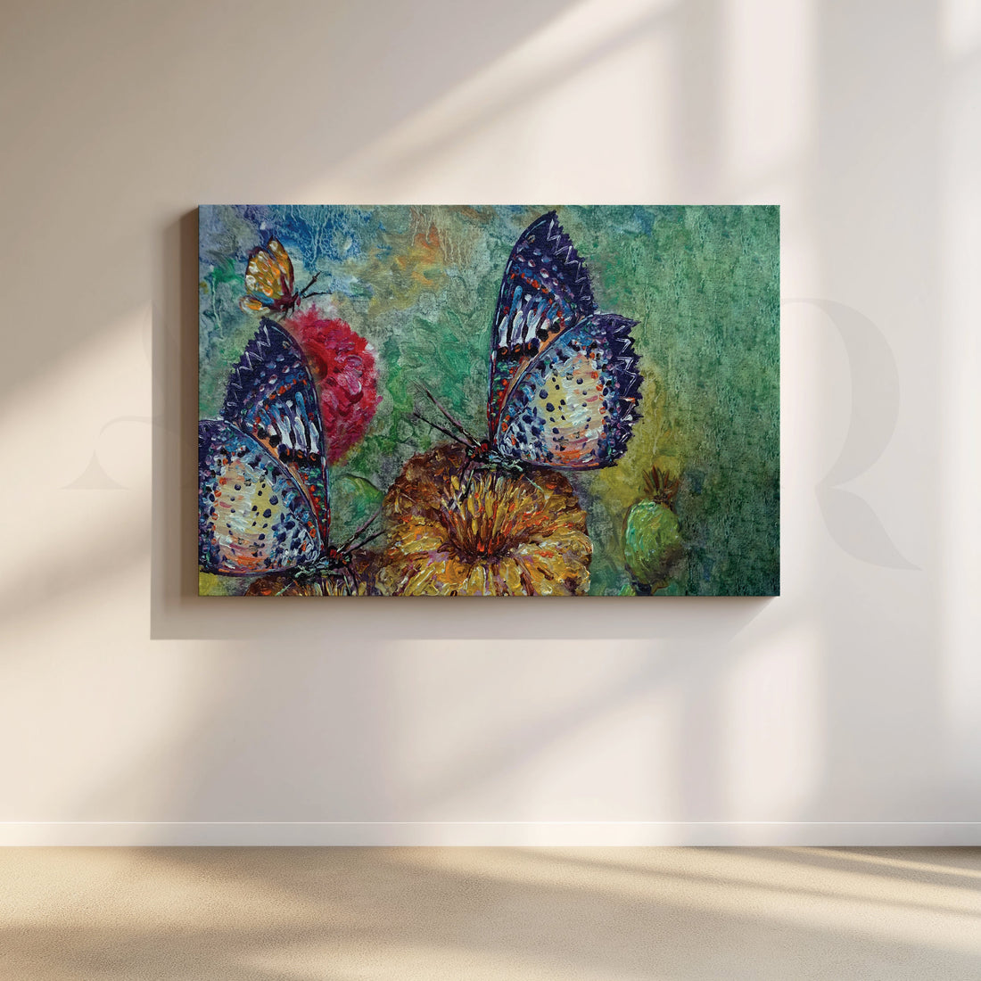 Reverie of Fluttering Wings Canvas Artwork – Asha Art Studio