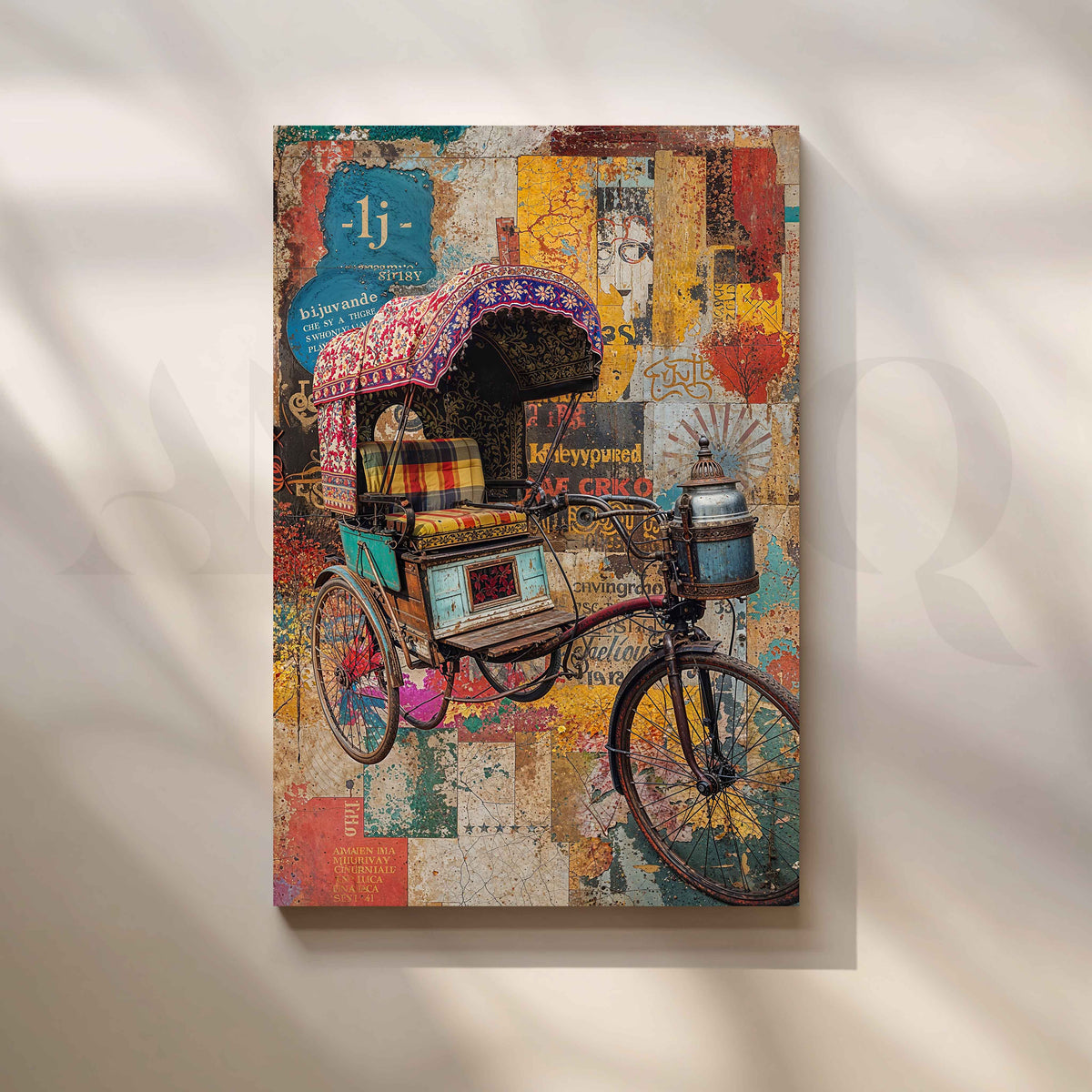 Vintage Rickshaw Pop Art Collage – Asha Art Studio
