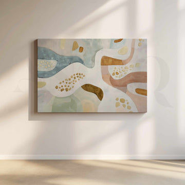 Pastel Organic Abstract Canvas Artwork – Asha Art Studio