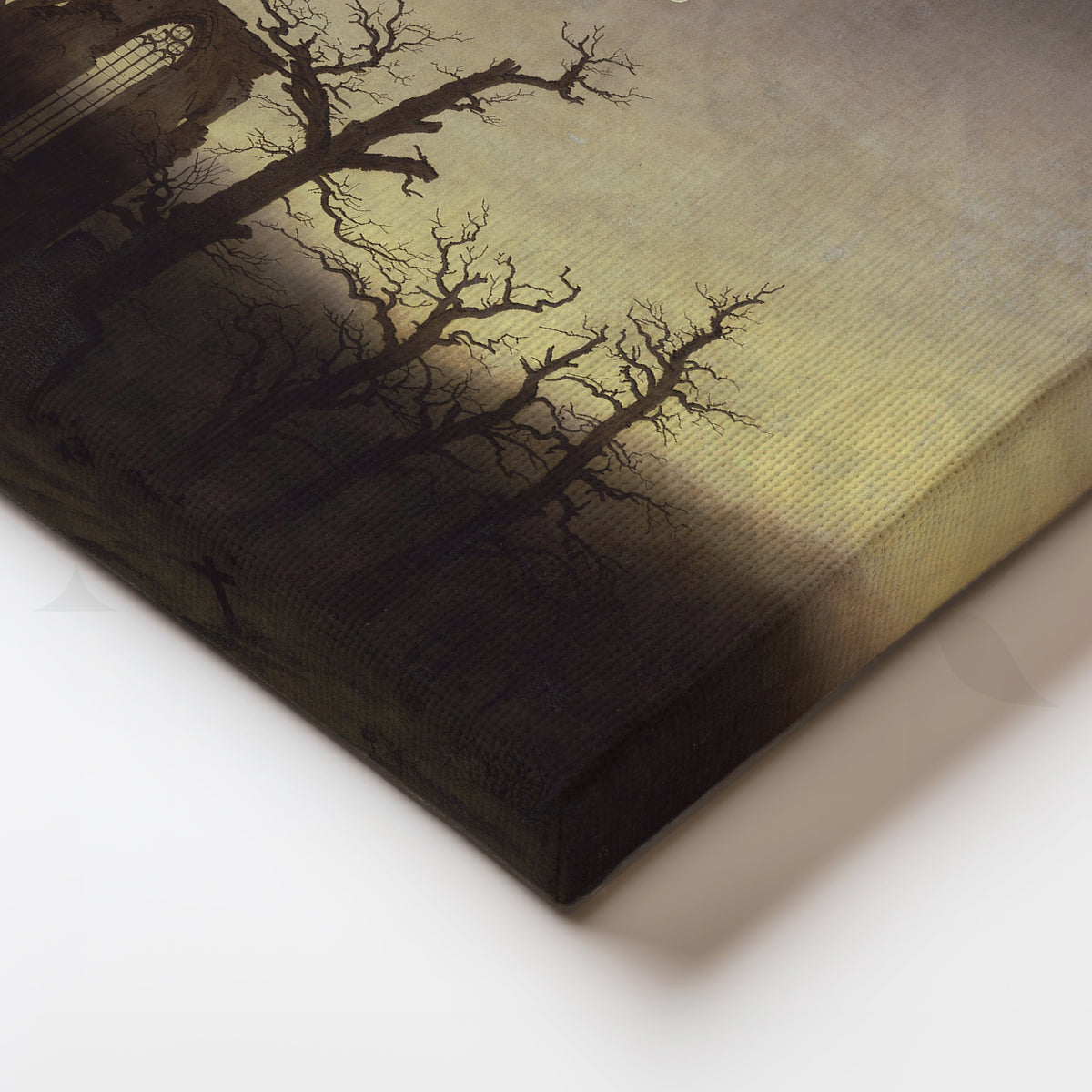 Gothic Ruin at Dusk Canvas Artwork – Asha Art Studio – Image 2