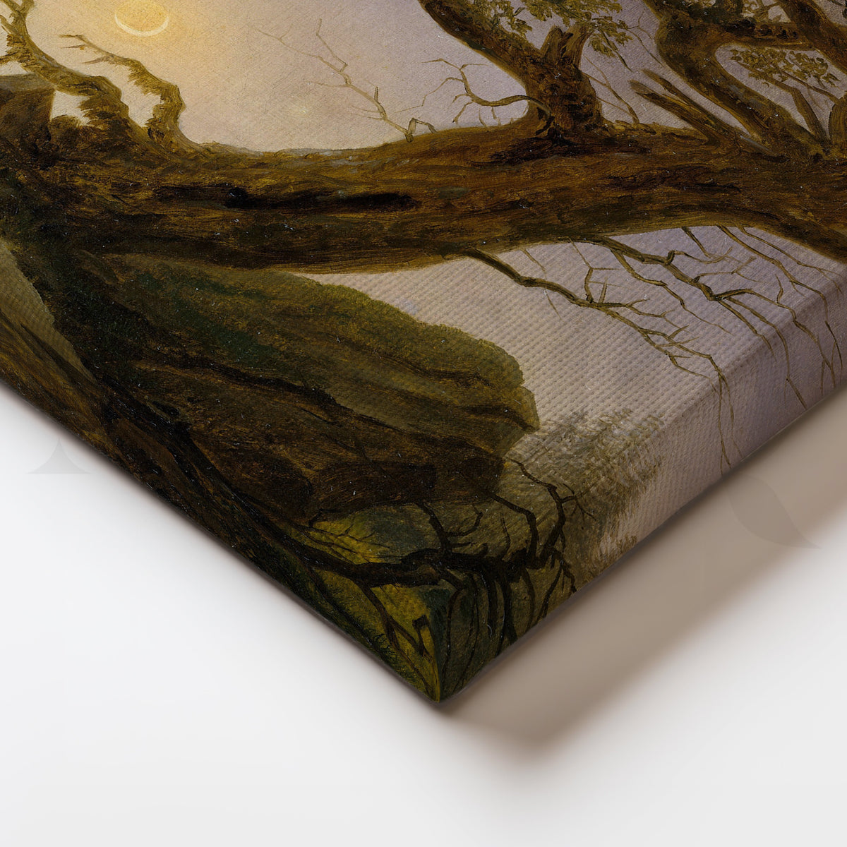 Moonlit Contemplation Canvas Artwork – Asha Art Studio – Image 2