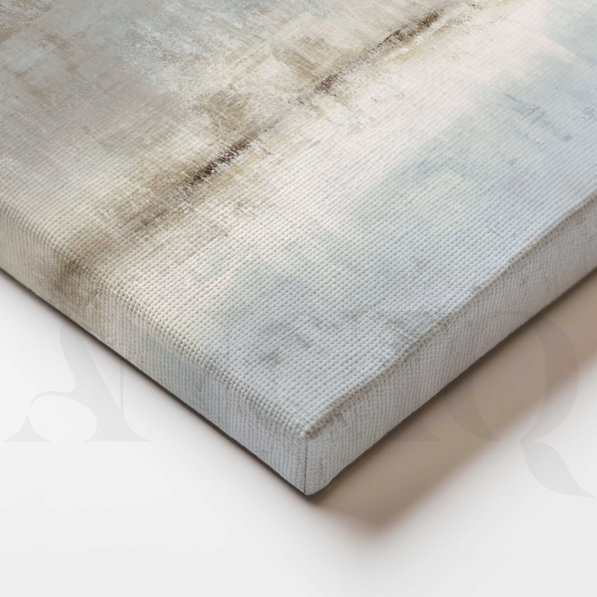 Soft Grey Horizon Abstract Canvas Artwork – Asha Art Studio – Image 2