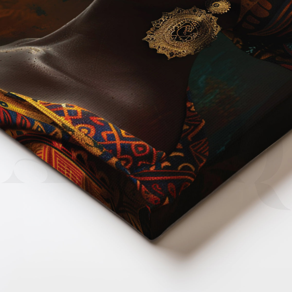 Queen in Hues of Bronze Canvas Artwork – Asha Art Studio – Image 2