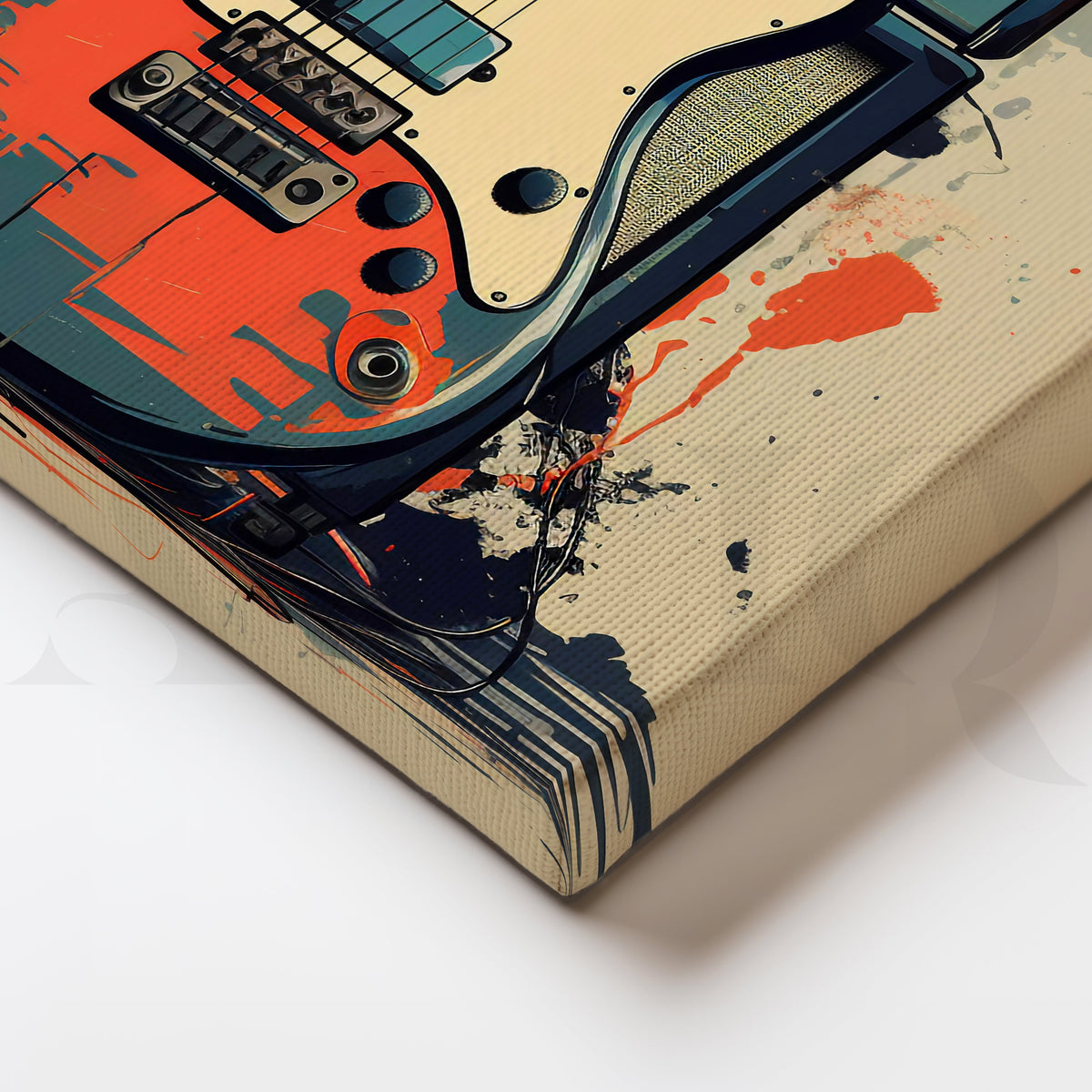Electric Guitar with Amplifier Artwork – Asha Art Studio – Image 2