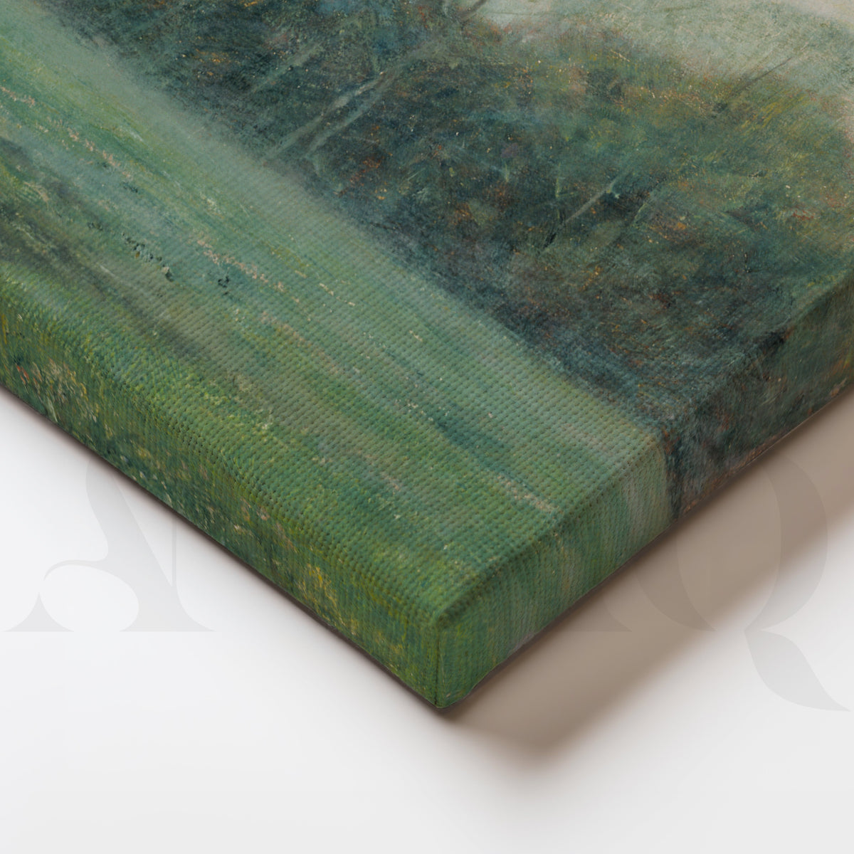 Misty Green Meadow Canvas Artwork – Asha Art Studio – Image 2
