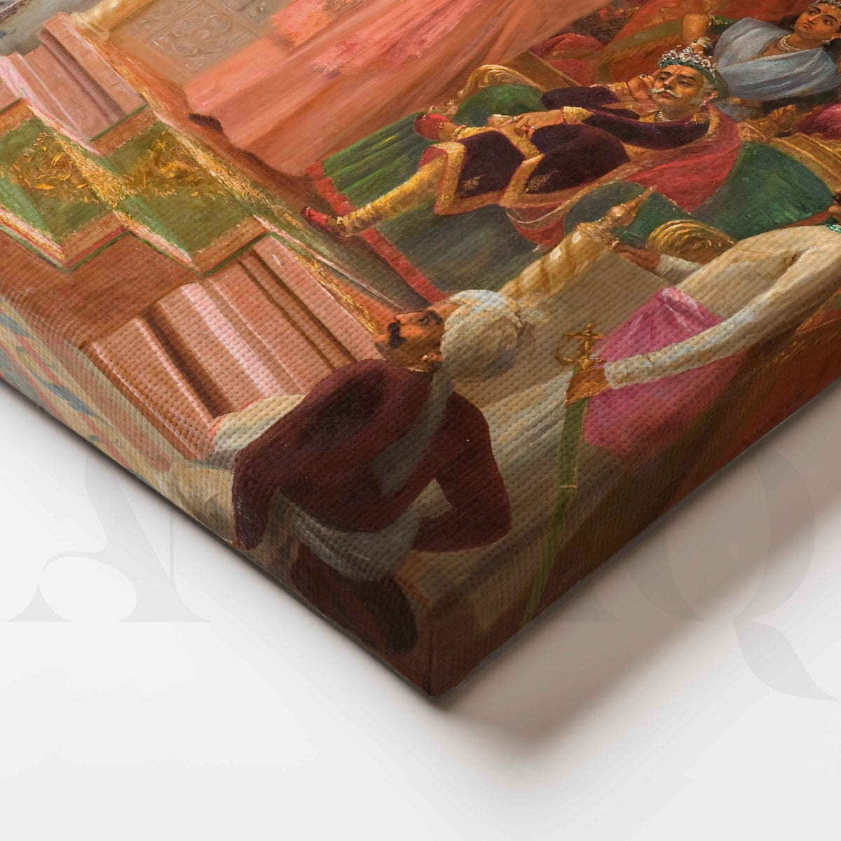 Draupadi at the Court of Virata by Raja Ravi Varma Canvas Artwork – Asha Art Studio – Image 2