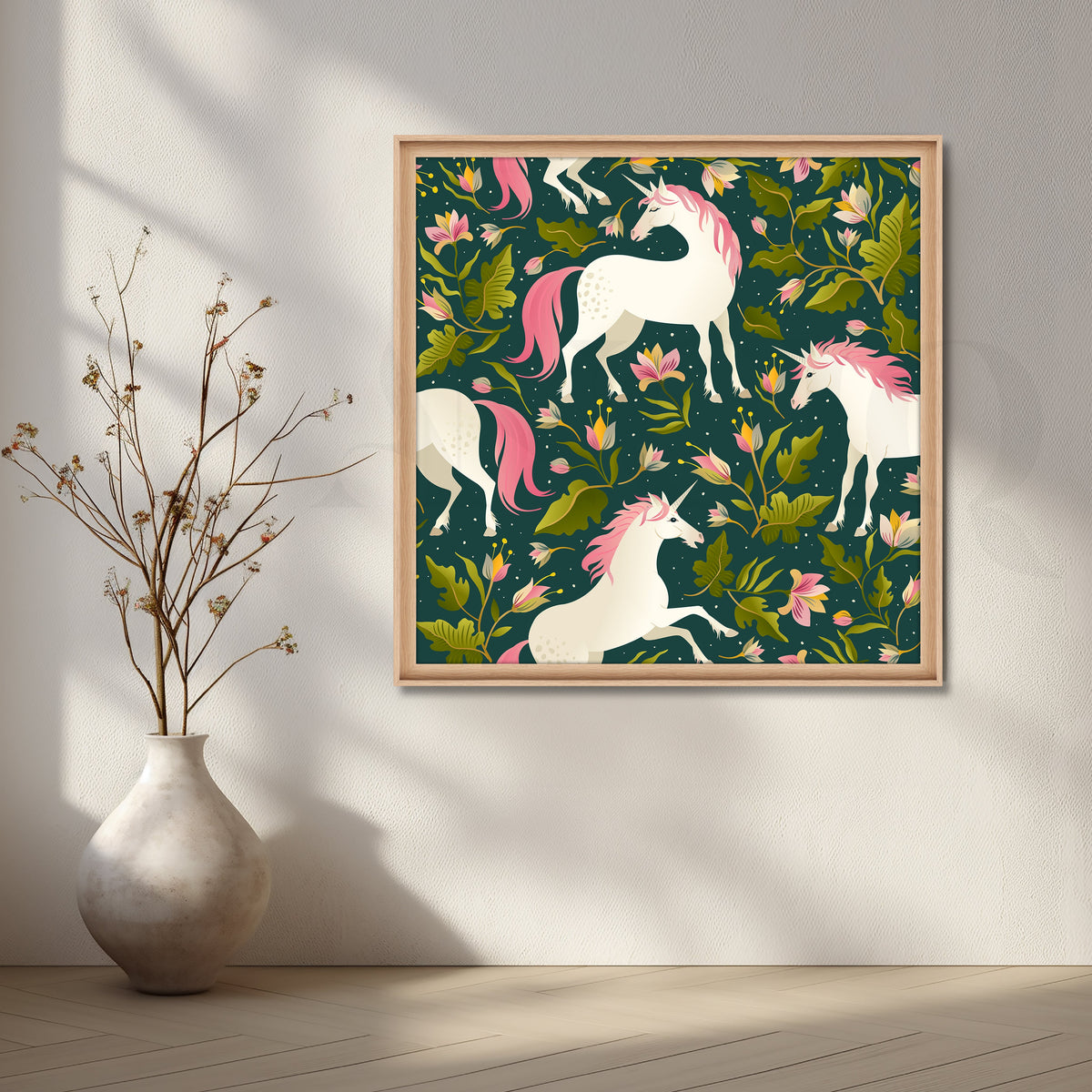 Midnight Unicorn Garden Canvas Artwork – Asha Art Studio – Image 5