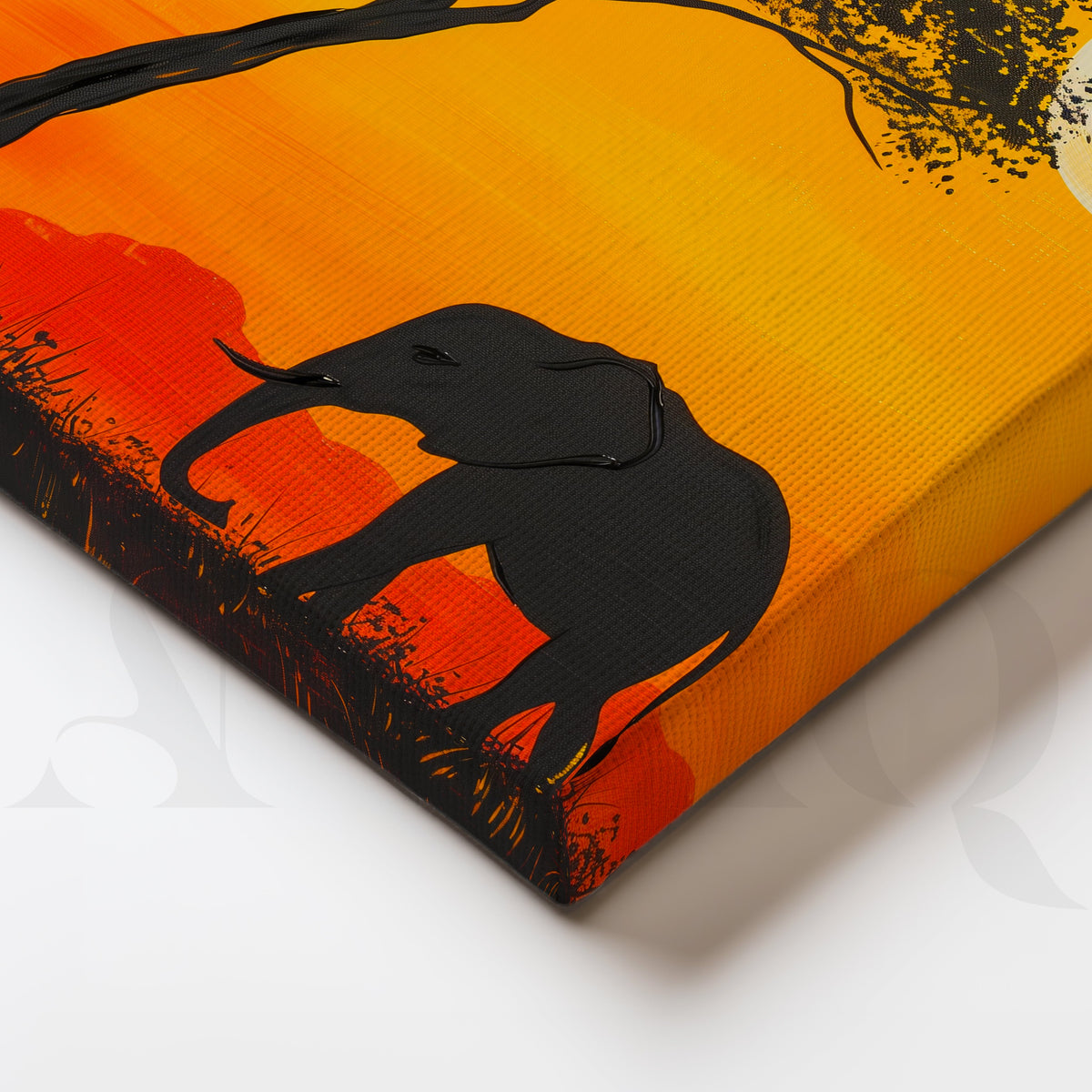 Golden Horizon Tribal Fusion Gallery Wall – Set of 3 Contemporary Artworks - 18 x 24 Inches – Asha Art Studio – Image 2