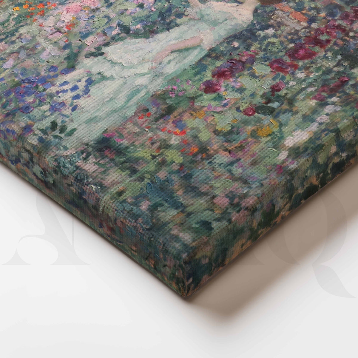 Impressionist Garden Woman Canvas Artwork – Asha Art Studio – Image 2