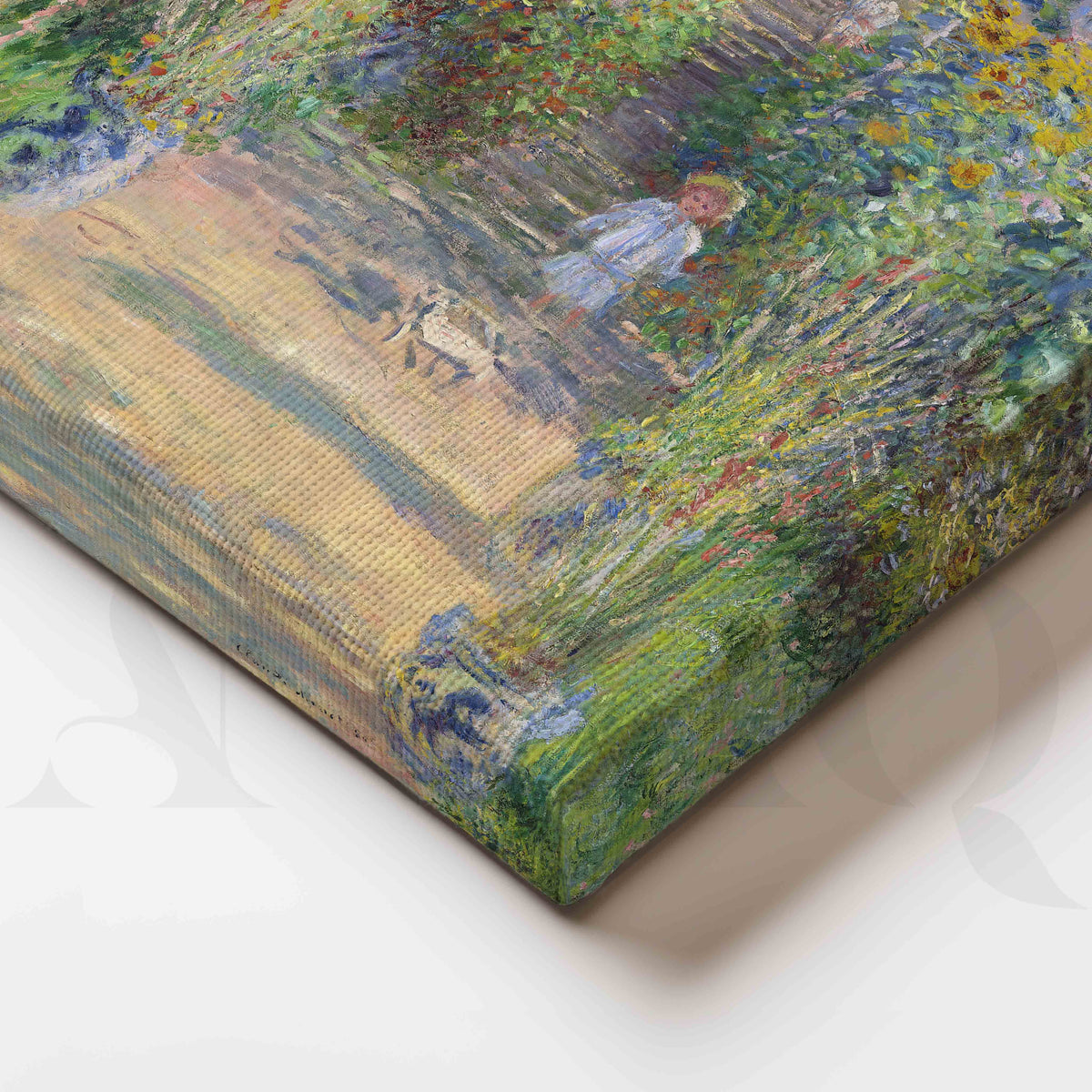 The Artist’s Garden at Vétheuil Impressionist Canvas Artwork – Asha Art Studio – Image 2