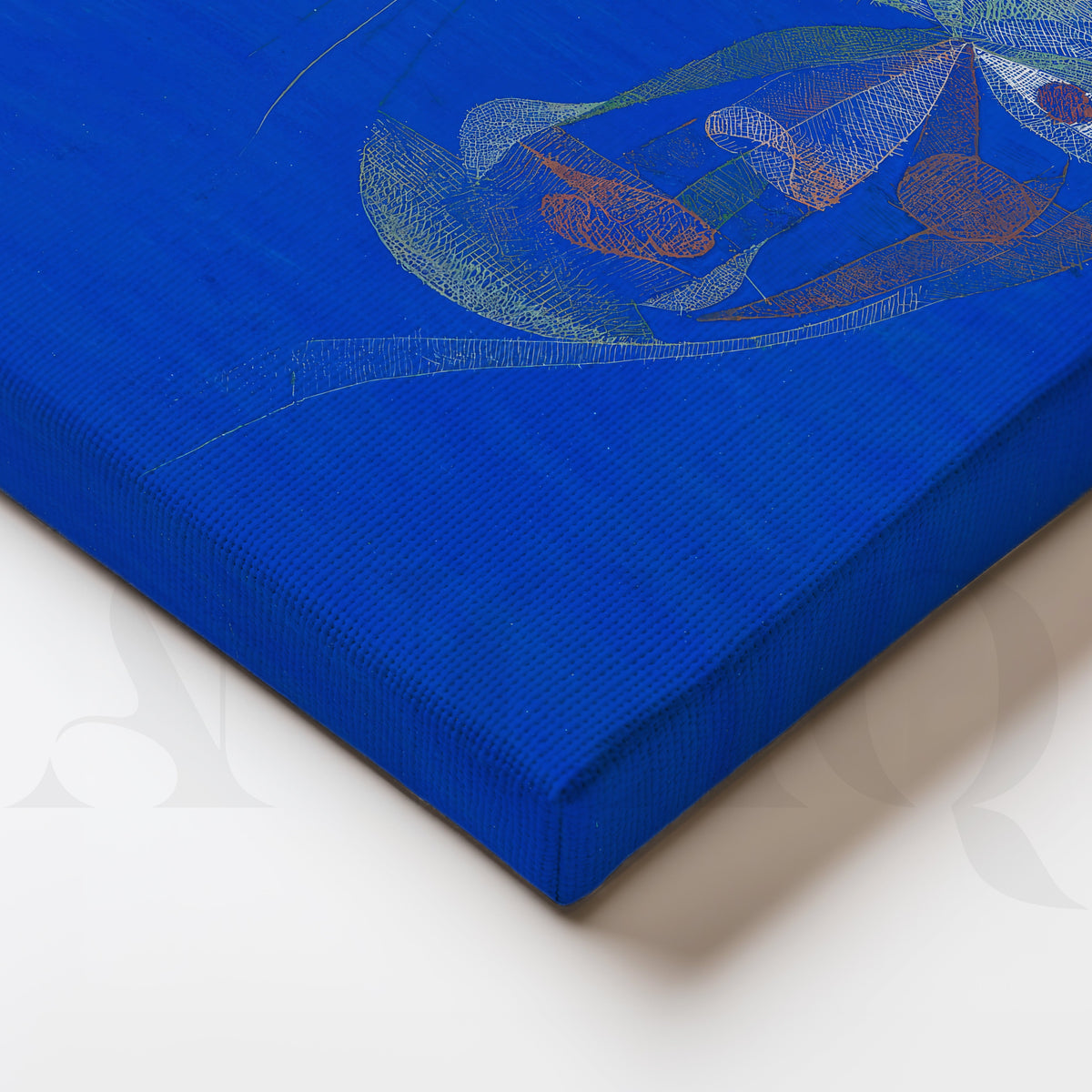 Bold Blue Abstract Face Canvas Artwork – Asha Art Studio – Image 2