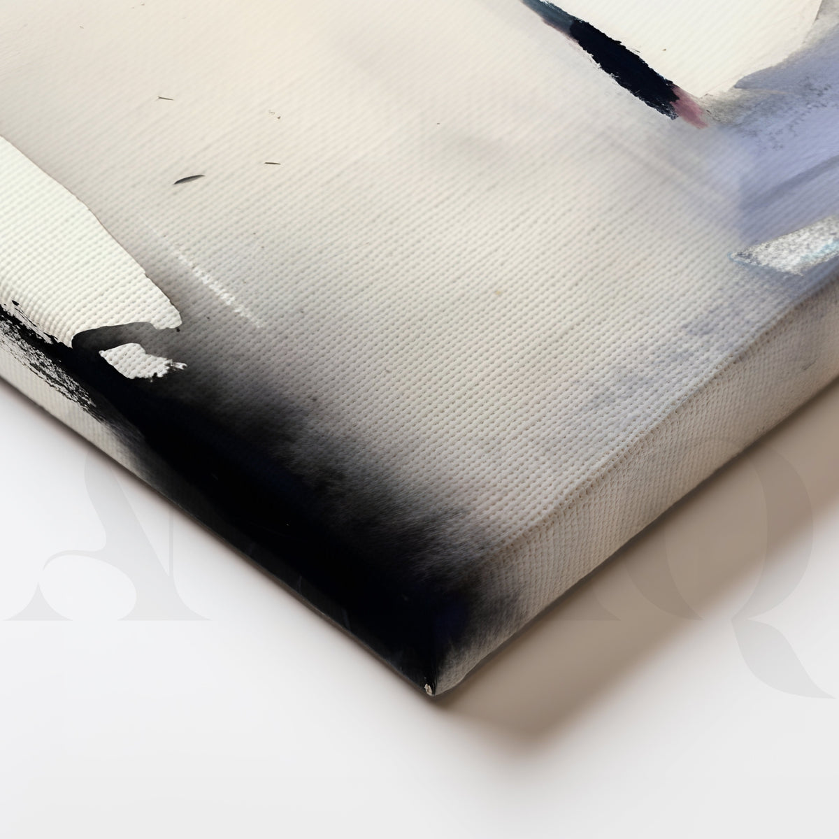 Black and Grey Abstract Canvas Artwork – Asha Art Studio – Image 2