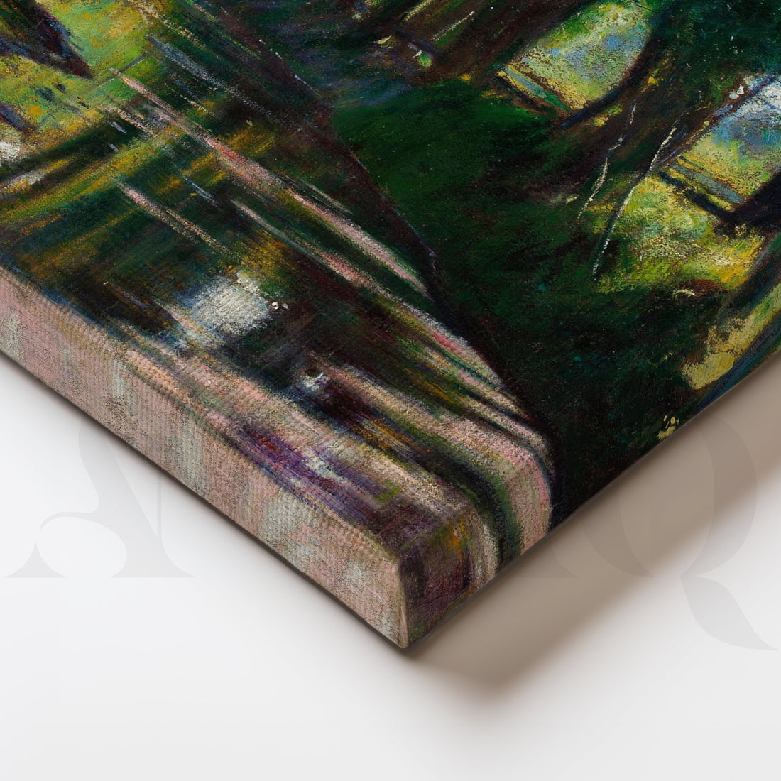 Sunlit River Reflection Artwork – Asha Art Studio