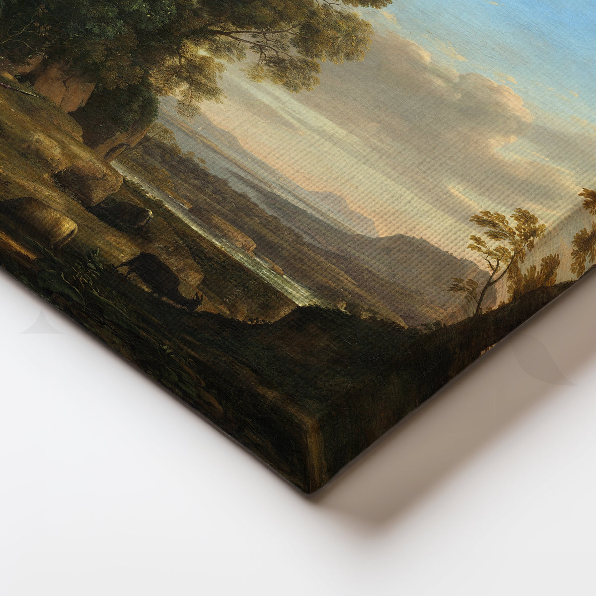 Pastoral Dance by the Falls Canvas Artwork – Asha Art Studio – Image 2