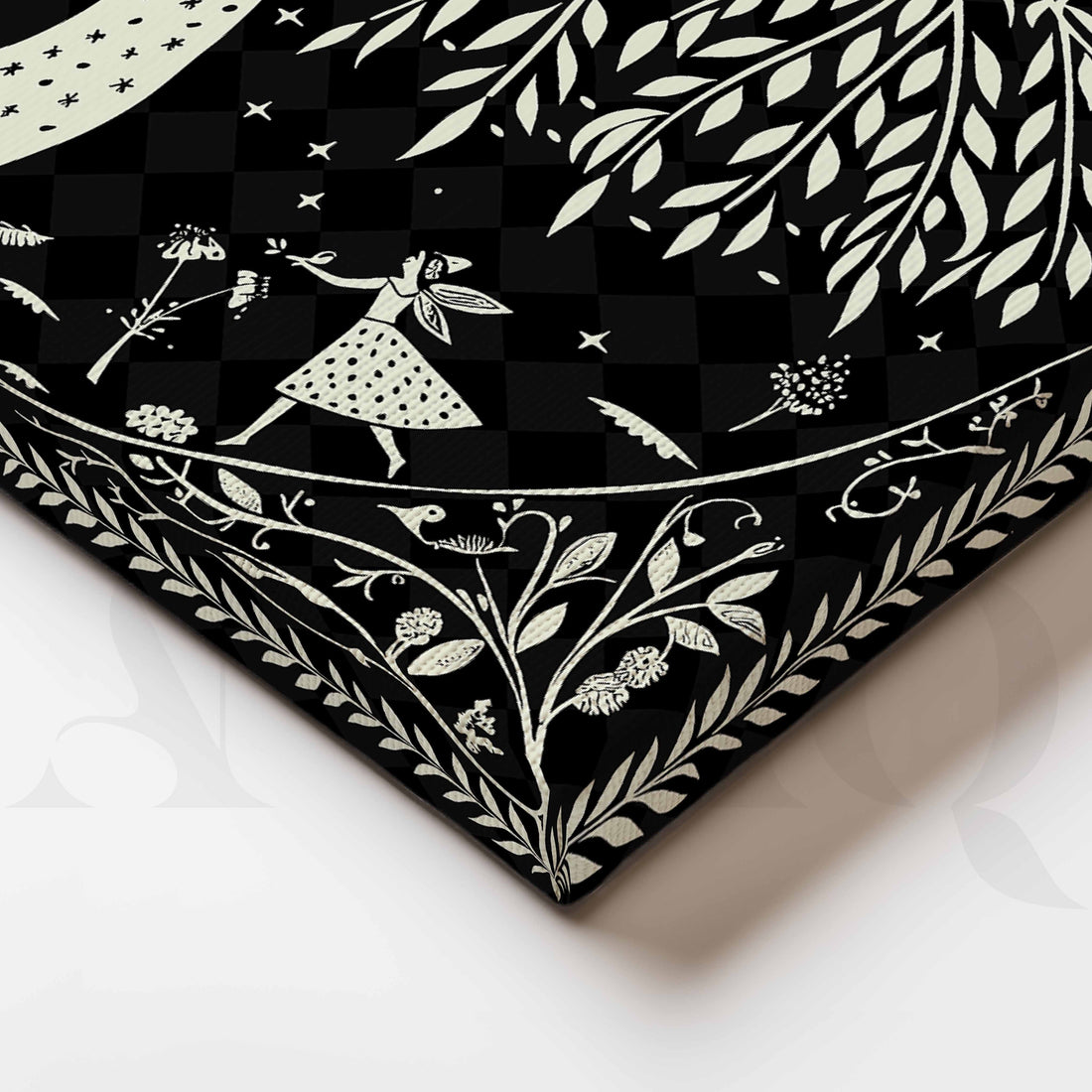 Tribal Tree of Life Black & White Wall Artwork – Asha Art Studio