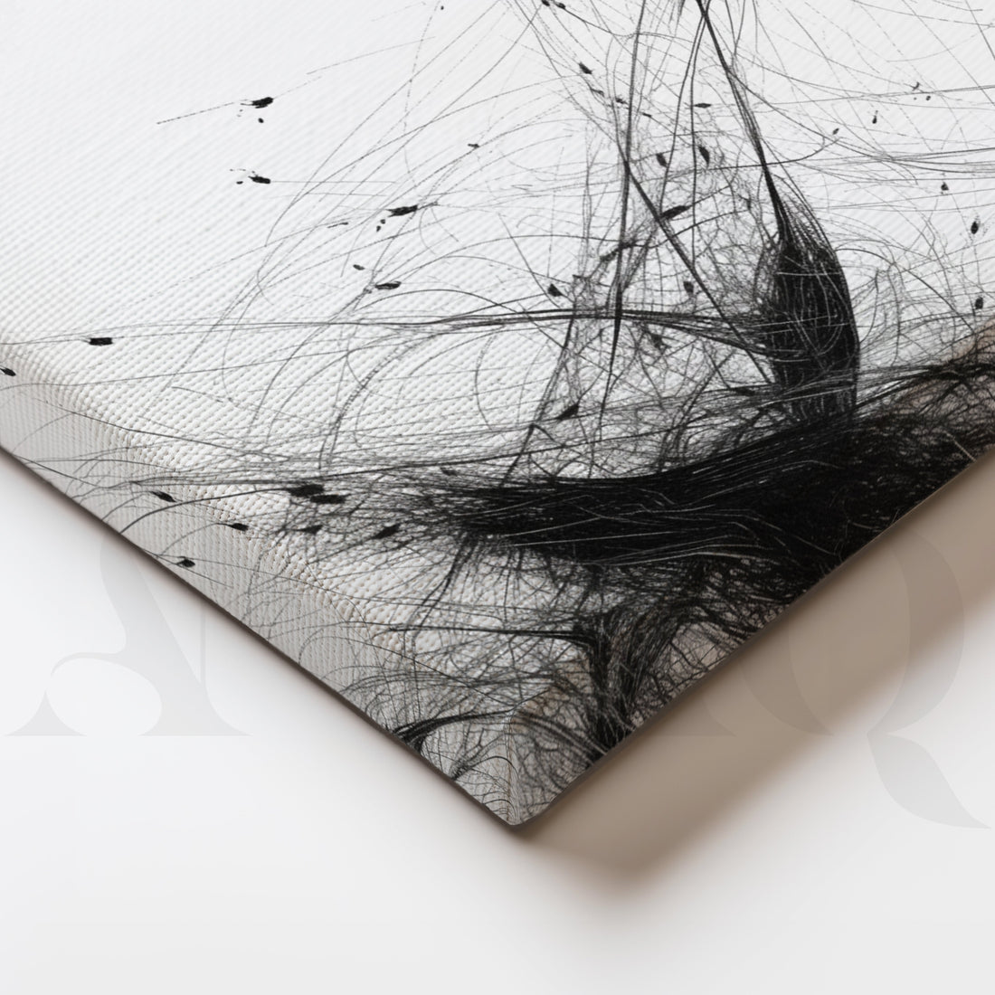 Ink Motion Abstract Canvas Artwork – Asha Art Studio
