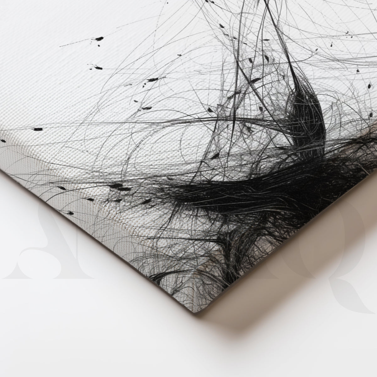 Ink Motion Abstract Canvas Artwork – Asha Art Studio – Image 2