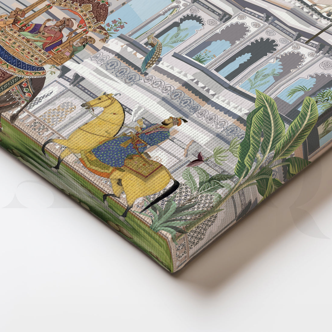 Verdant Palm Trees Canvas Artwork – Asha Art Studio