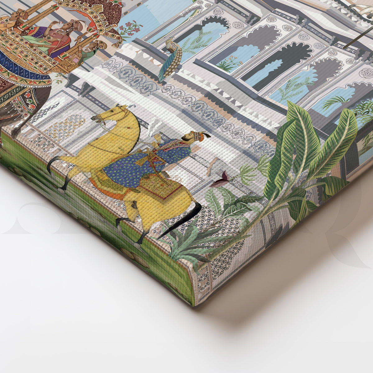 Verdant Palm Trees Canvas Artwork – Asha Art Studio – Image 2