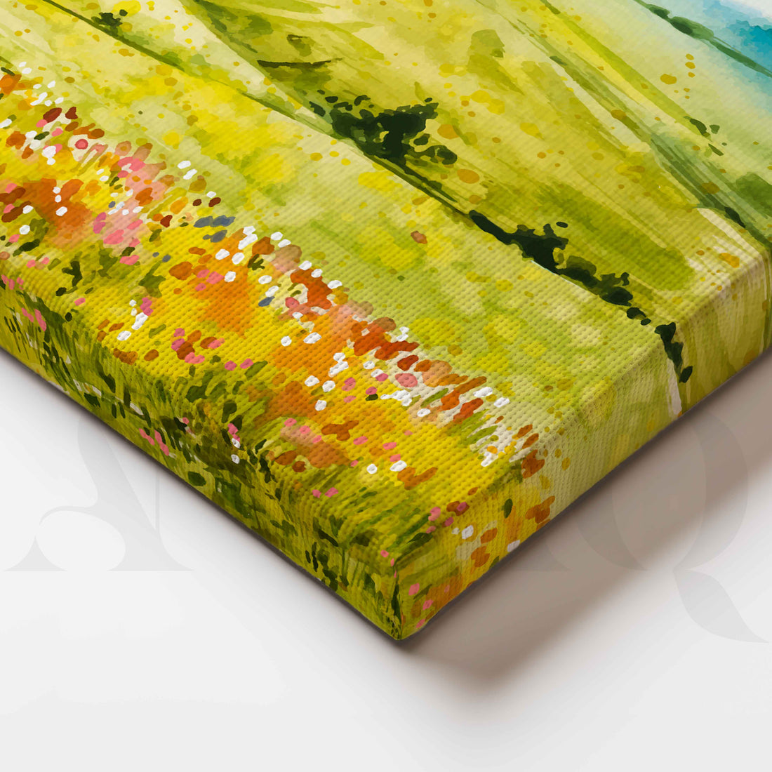 Meadow Fields Landscape Canvas Artwork – Asha Art Studio