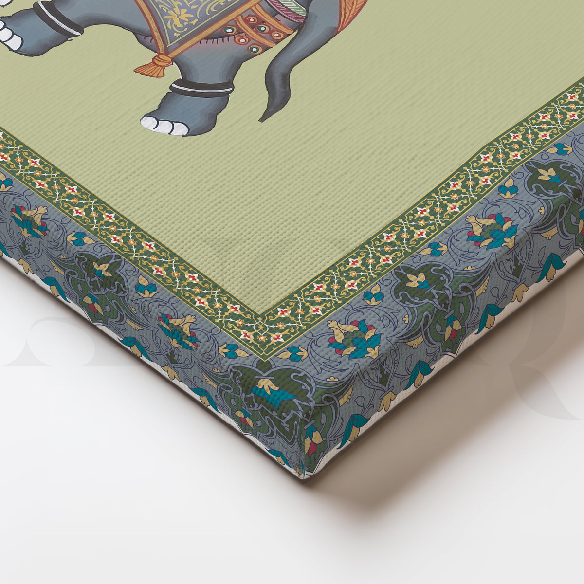 Traditional Indian Elephant Canvas Artwork – Asha Art Studio – Image 2