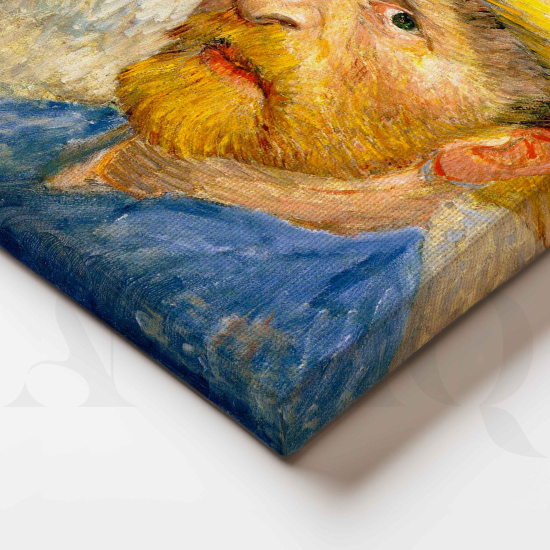 Straw Hat Artist Portrait Canvas Artwork – Asha Art Studio