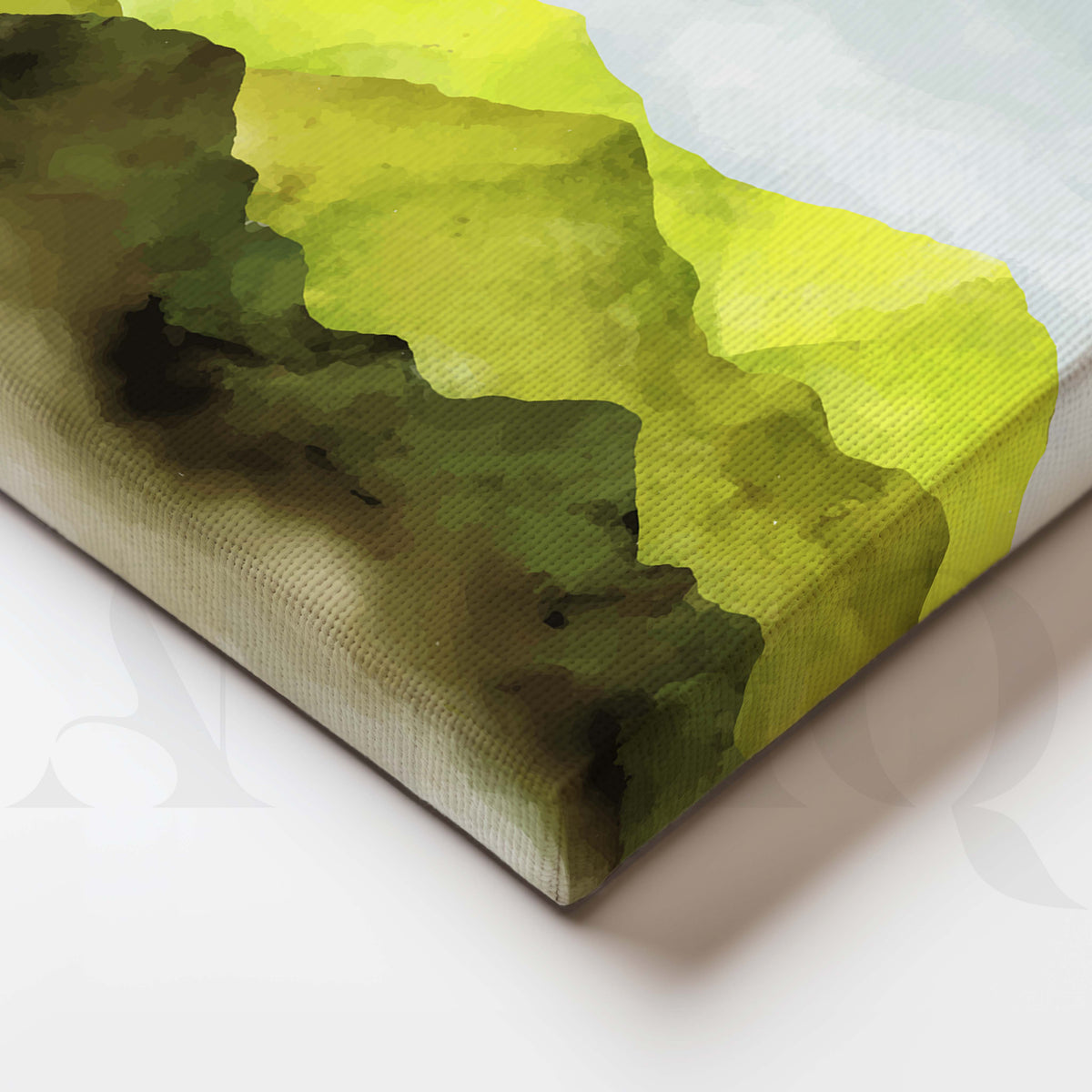Misty Green Mountain Gallery Wall Artwork Set of 3 – Asha Art Studio – Image 2