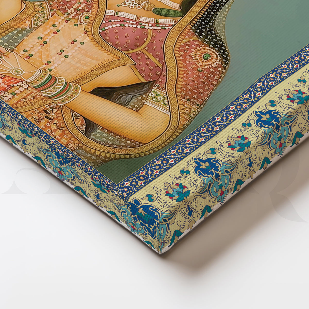 Noblewoman Adorned with Lotus in Hand Artwork – Asha Art Studio – Image 2