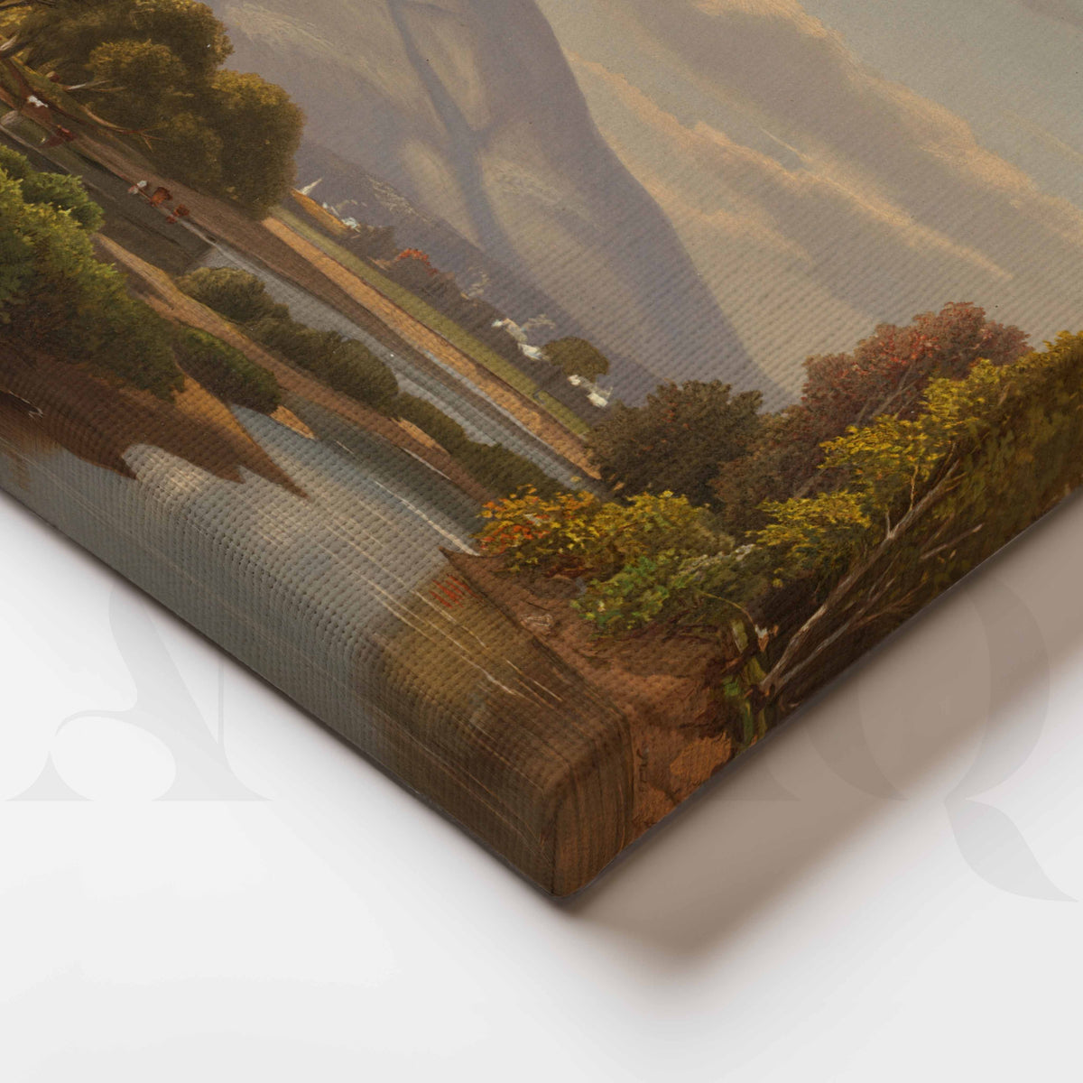 Mountain River Valley Canvas Artwork – Asha Art Studio – Image 2