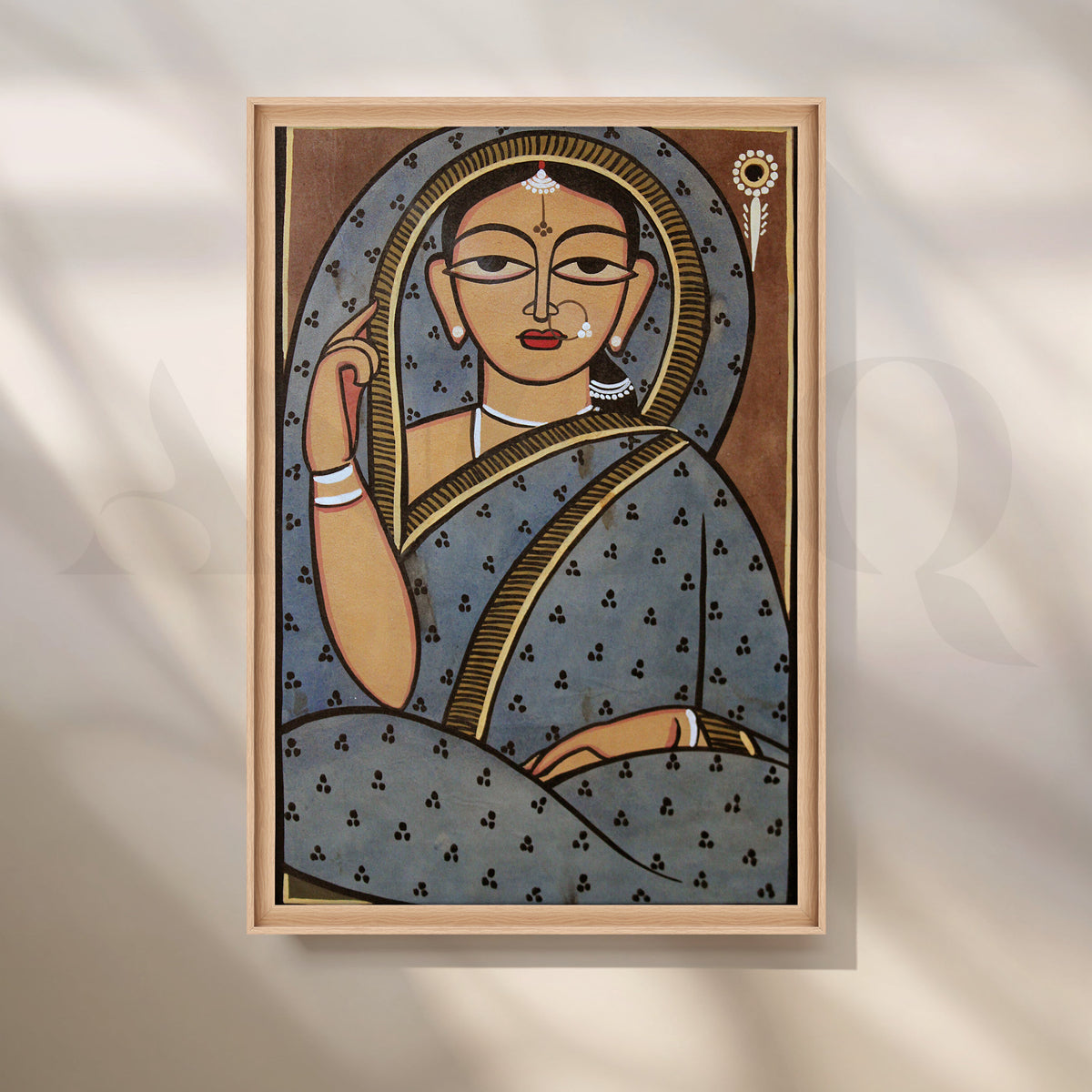 Graceful Indian Woman Portrait Canvas Artwork – Asha Art Studio – Image 4