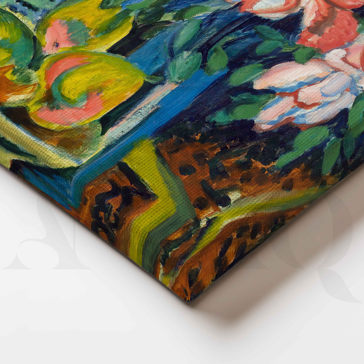 Expressive Floral Still Life Canvas Artwork – Asha Art Studio – Image 2