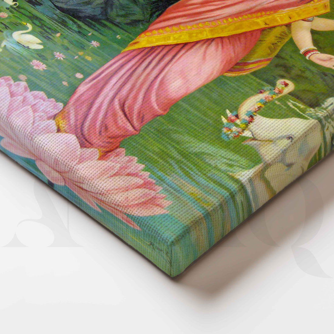 Goddess Lakshmi by Raja Ravi Varma Canvas Artwork – Asha Art Studio