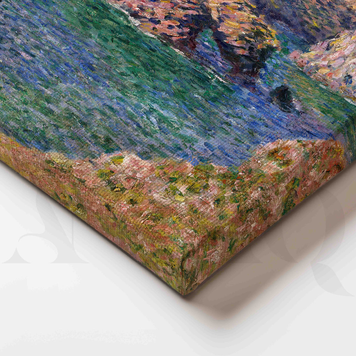 Rocky Coastal Bay Impressionist Canvas Artwork – Asha Art Studio – Image 2