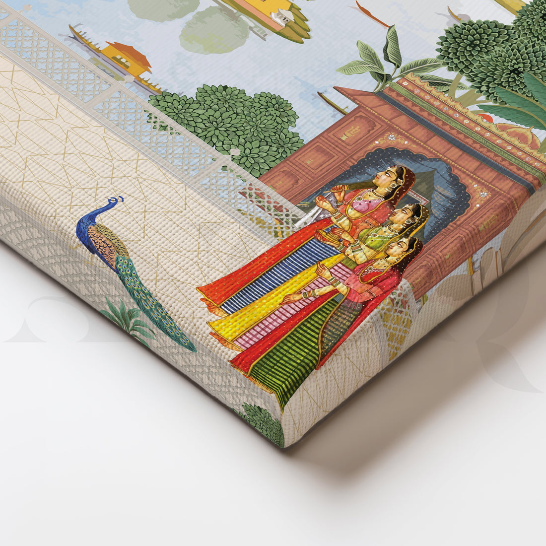 Majestic Courtyard Overlooking Serene Waters – Asha Art Studio