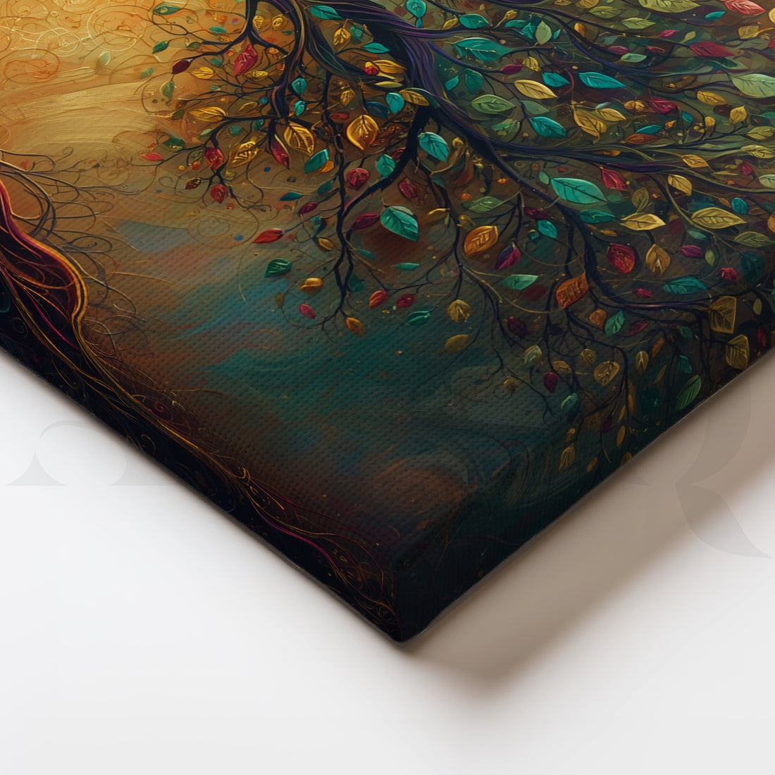 Radiant Tree of Life Canvas Artwork – Asha Art Studio