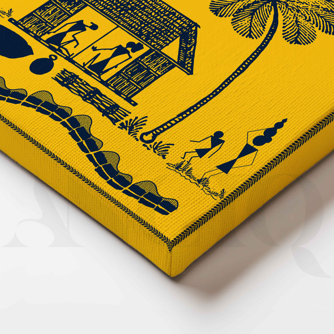 Warli Village Life and Palm Tree Tribal Artwork – Asha Art Studio