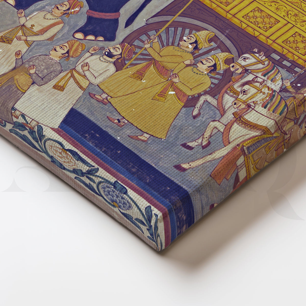 Royal Elephant Procession Canvas Artwork – Asha Art Studio – Image 2